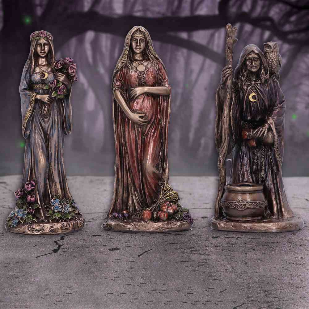 Nemesis Now - Maiden Mother and Crone Trinity 10.5cm Figurines - Couleur bronze